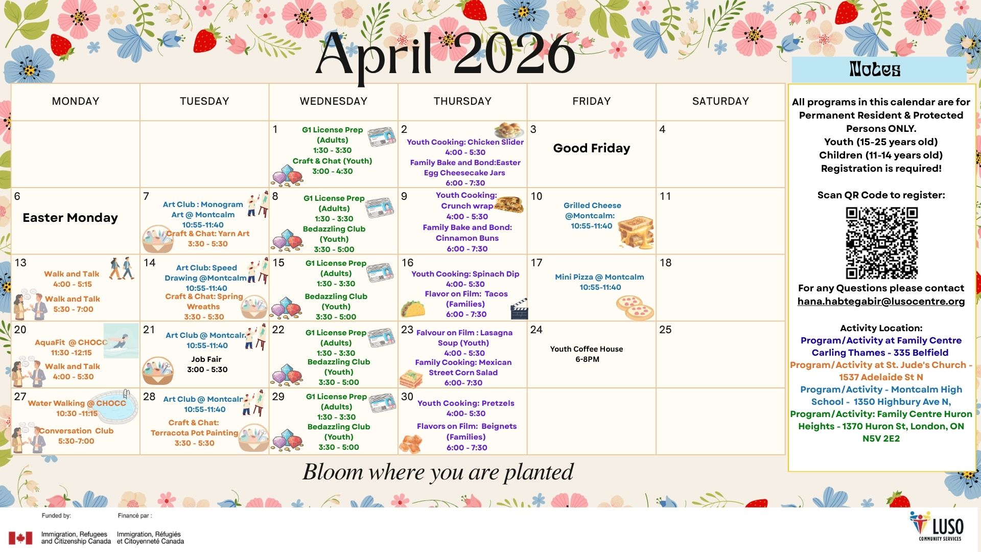 program calendar